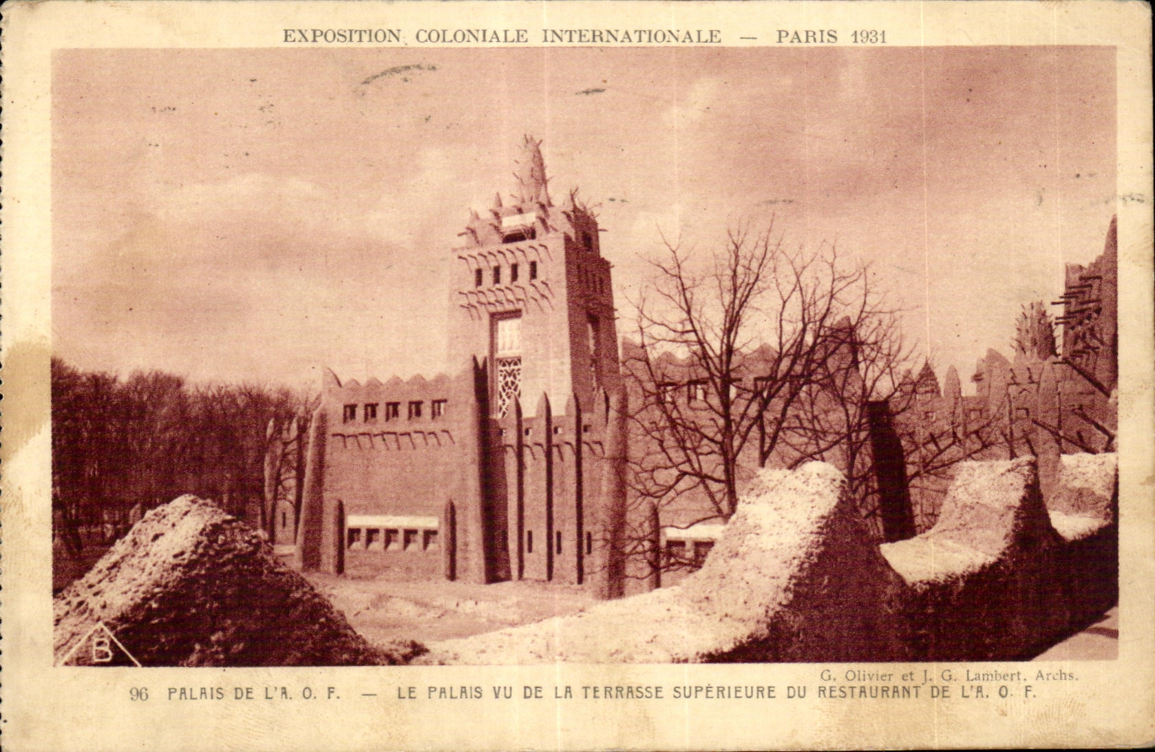 CPA Exposition Coloniale Internationale Paris 1931 Palais De L A O F Le Palais Vu De La Terrasse Superieure Du Restaurant De L A O F