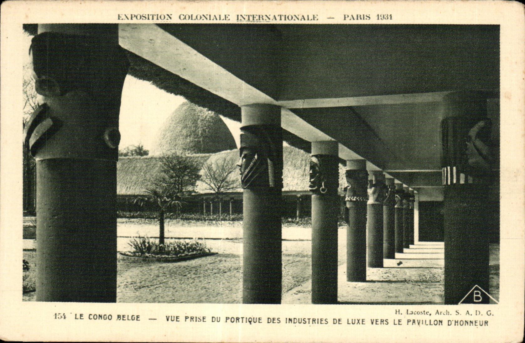 CPA Exposition coloniale Internationale Paris 1931 Le Congo Belge Vue Prise Du Portique Des Industries De Luxe Vers Le Pavillon D Honneur