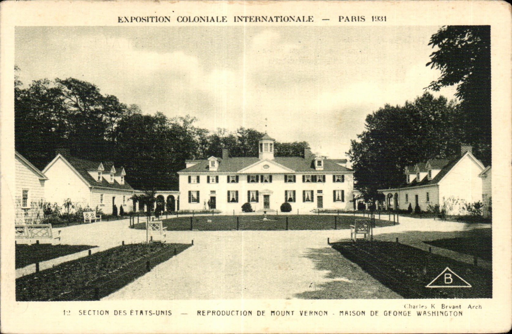 CPA Exposition coloniale Internationale Paris 1931 Section Des Etais Unis Reproduction De Mount Vernon