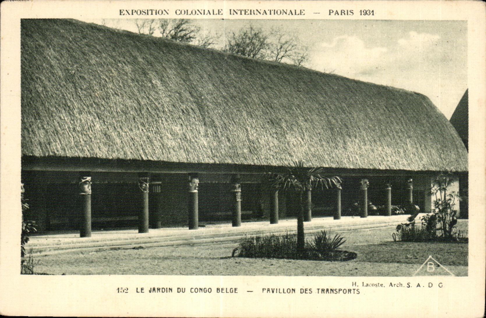 CPA Exposition coloniale Internationale Paris 1931 Le Jardin Du Congo Belge Pavillon Des Transports