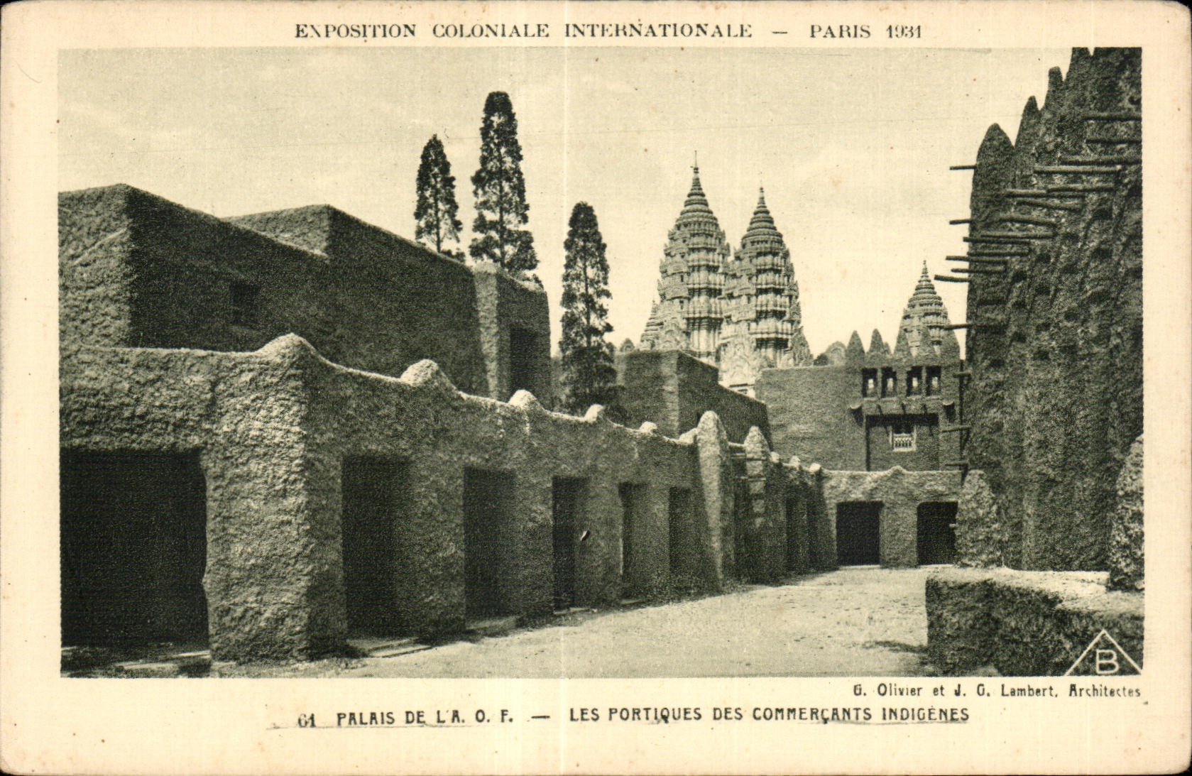 CPA Exposition coloniale Internationale Paris 1931 Palais De Les Portiques Des Commercants Indigenes
