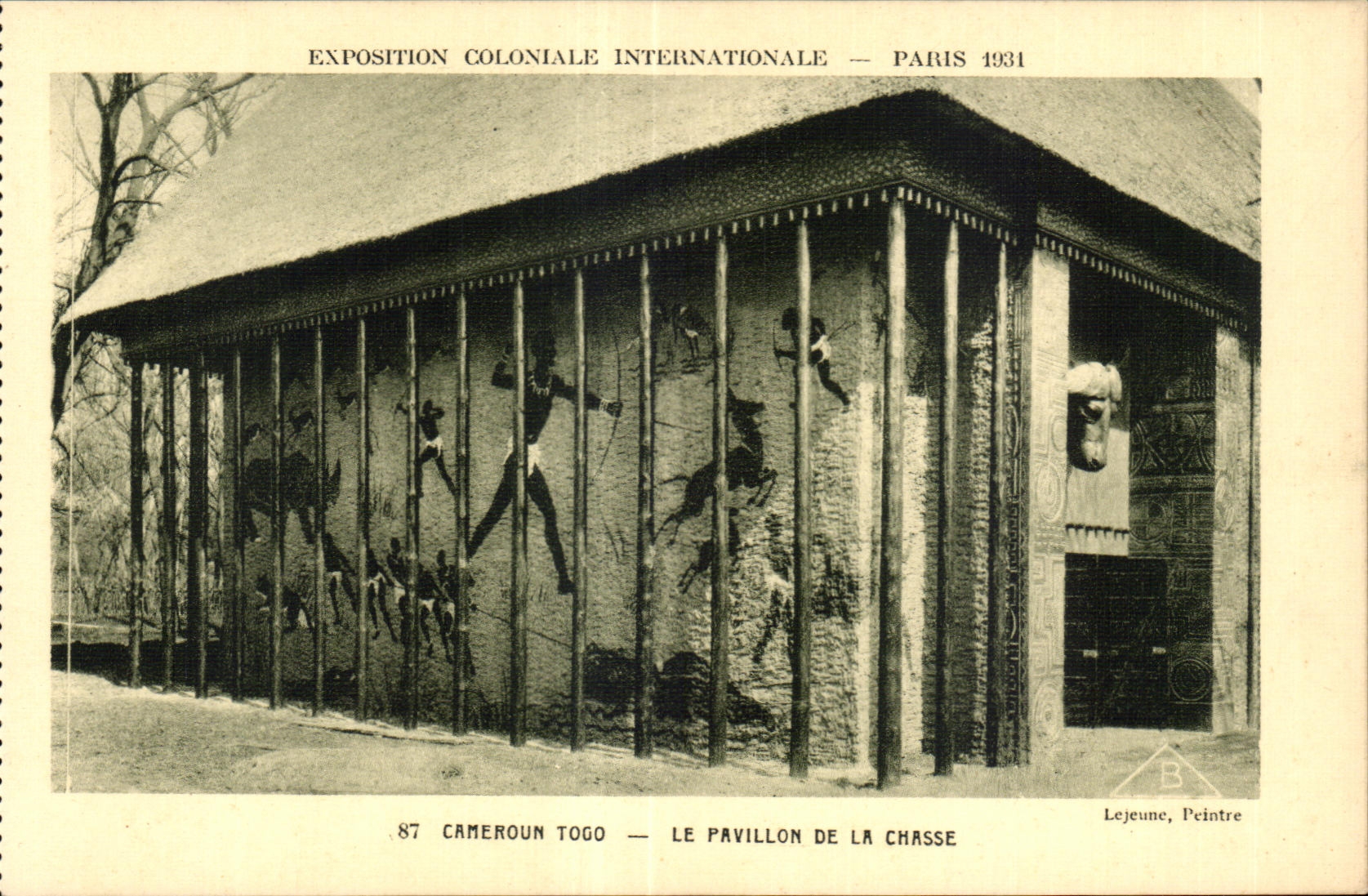 CPA Exposition coloniale Internationale Paris 1931 Cameroun Togo Le Pavillon De La Chasse
