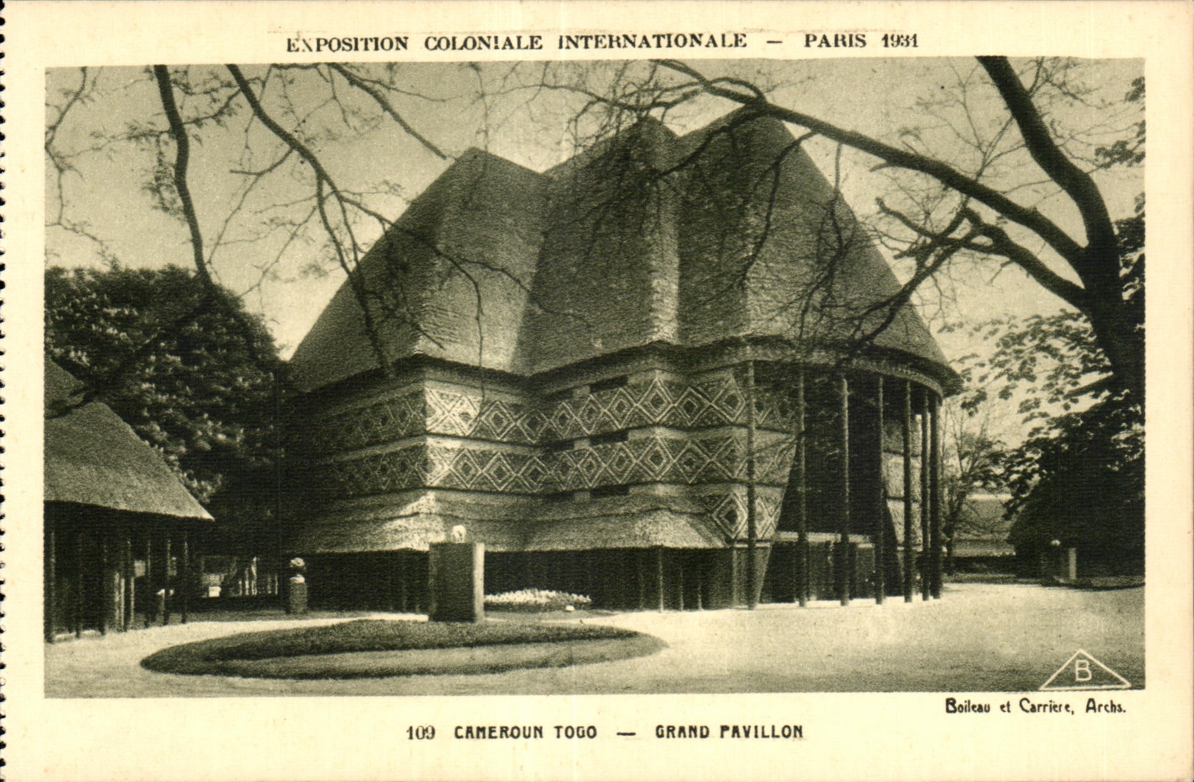 CPA Exposition coloniale Internationale Paris 1931 Cameroun Togo Grand Pavillon
