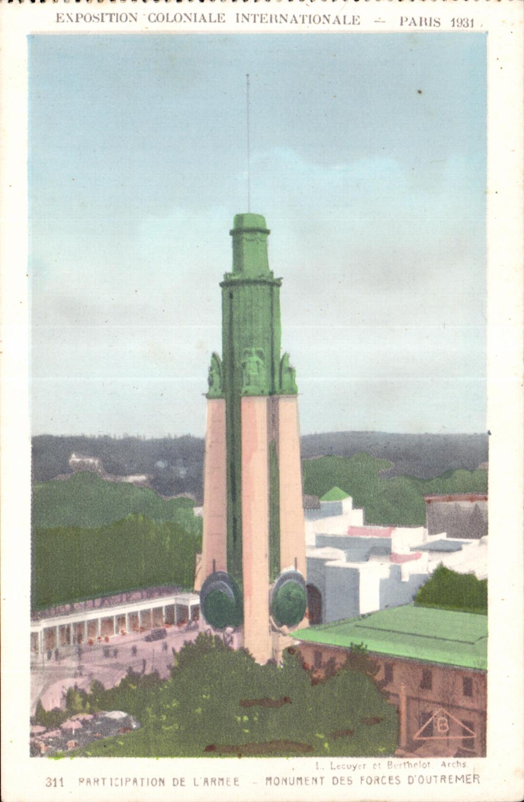 CPA Exposition coloniale internationale Paris 1931 Participation De L Annee Monuhent Des Forces D Outremer