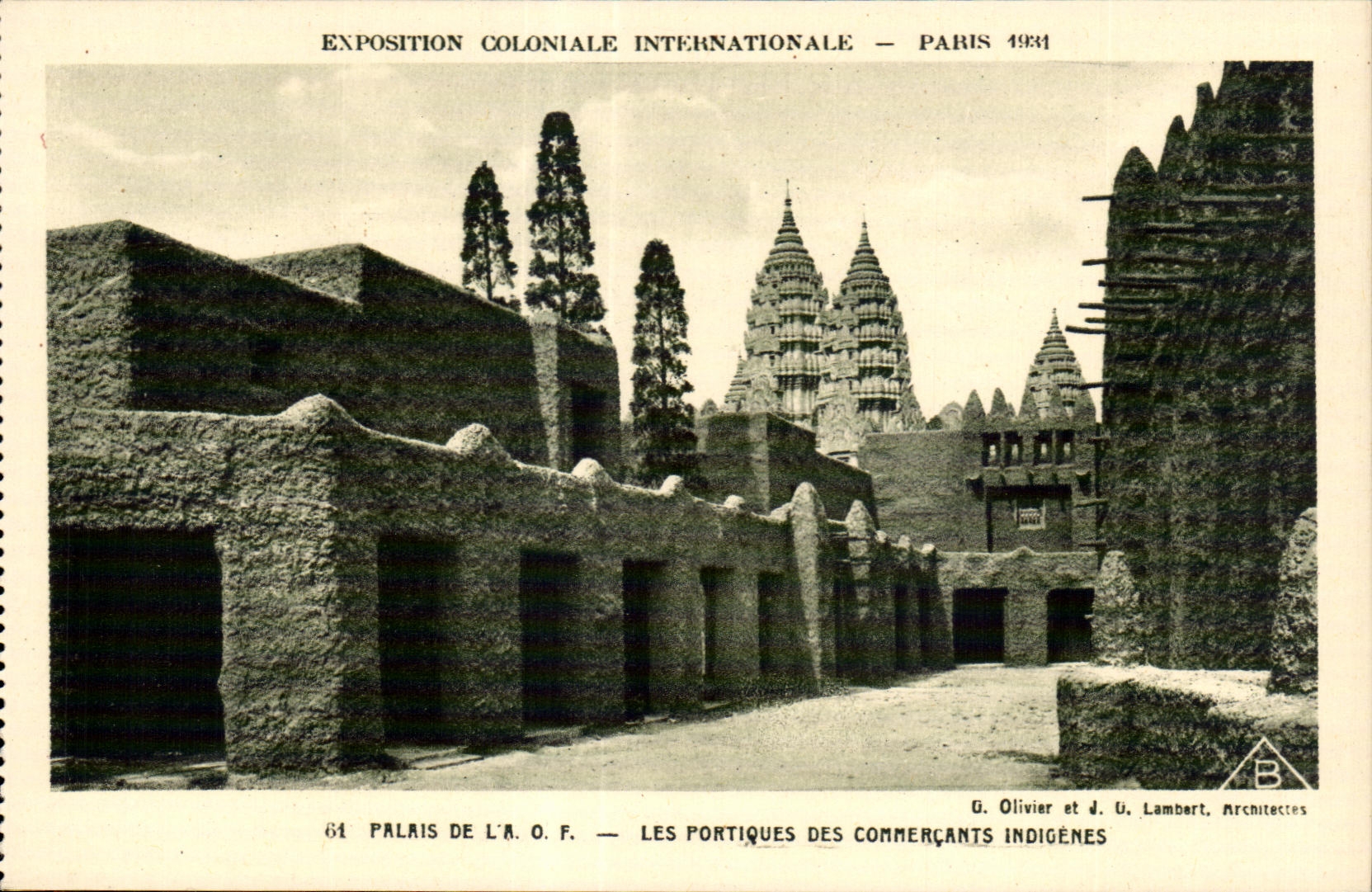 CPA Exposition coloniale internationale Paris 1931 Palais Du La Les Portiques Des Commercants Indigenes