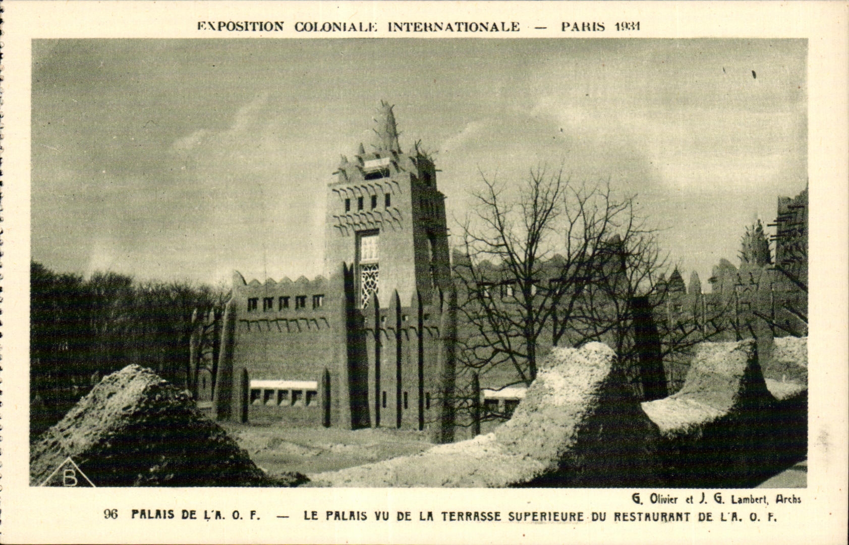 CPA Exposition coloniale internationale Paris 1931 Palais Du La La Palais Vu De La Terrasse Superieure Du Restaurant De La