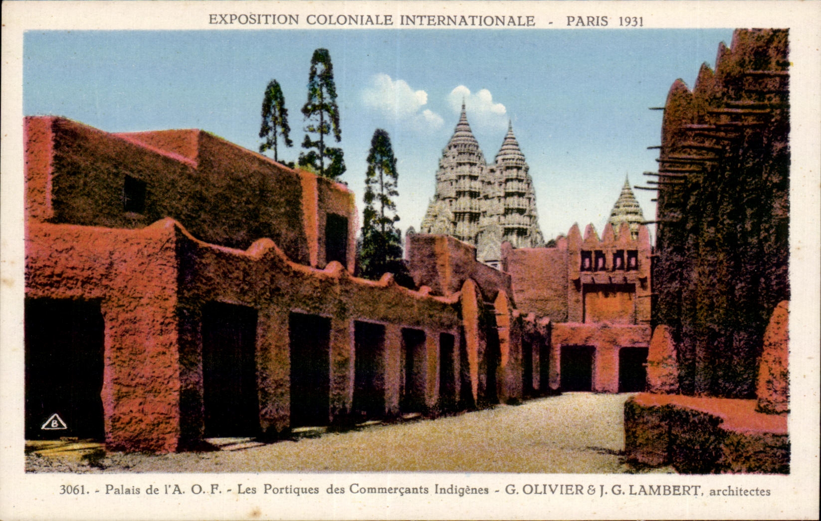 CPA Exposition coloniale internationale Paris 1931 Palais de Les Portiques des Commercants Indigenes