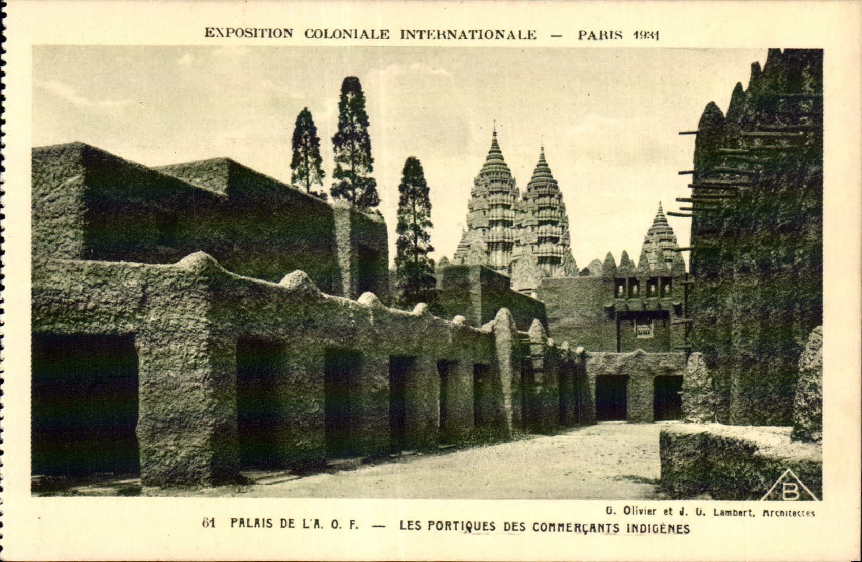CPA Exposition Coloniale Internationale Paris 1931 Palais De L AOF Les Portiques Des Connercants Indigenes