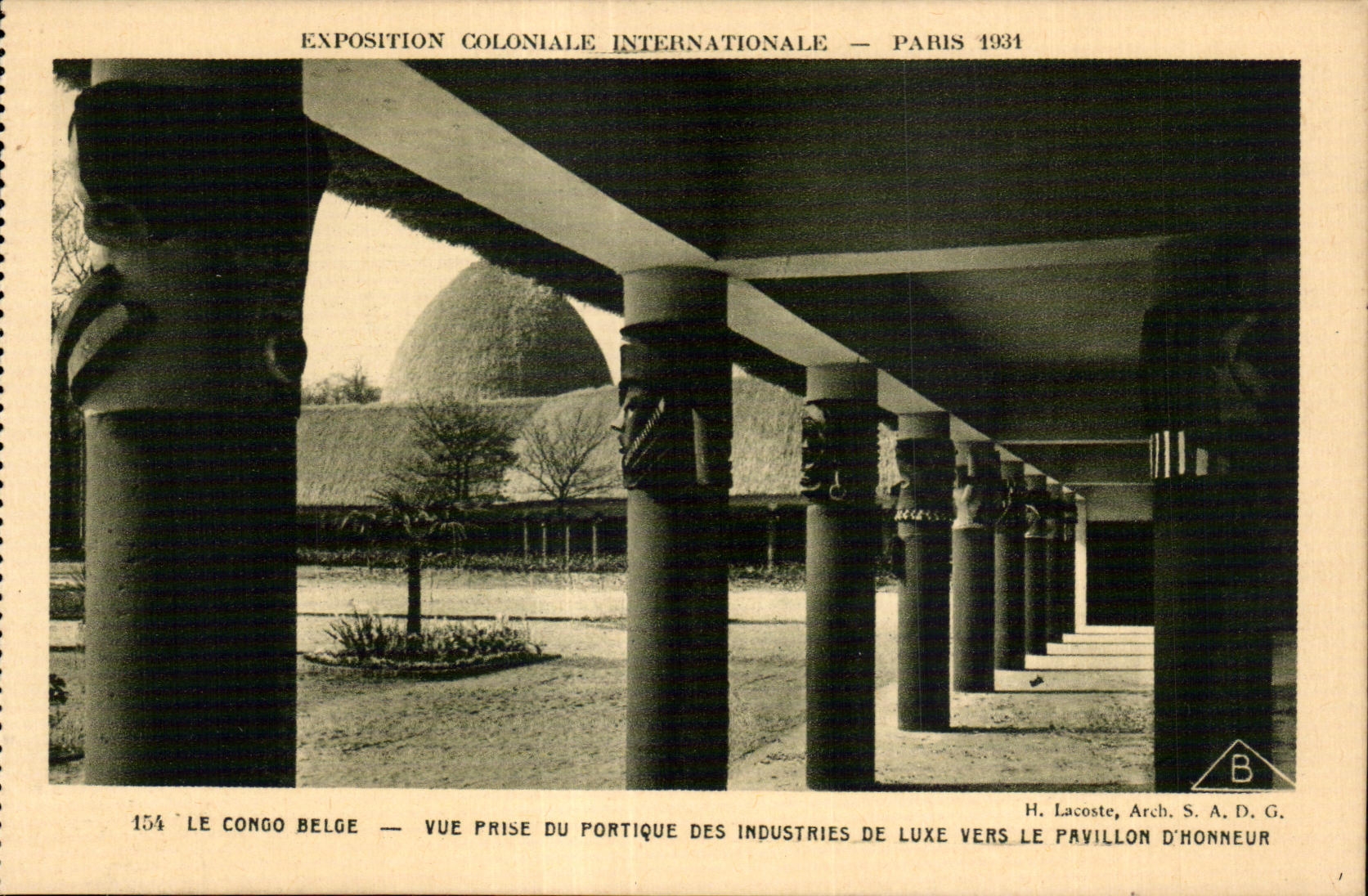 CPA Exposition Coloniale Internationale Paris 1931 Le Congo Belge Vue Prise Du Portique Des Industries De Luxe Vers Le Pavillon D Honneur
