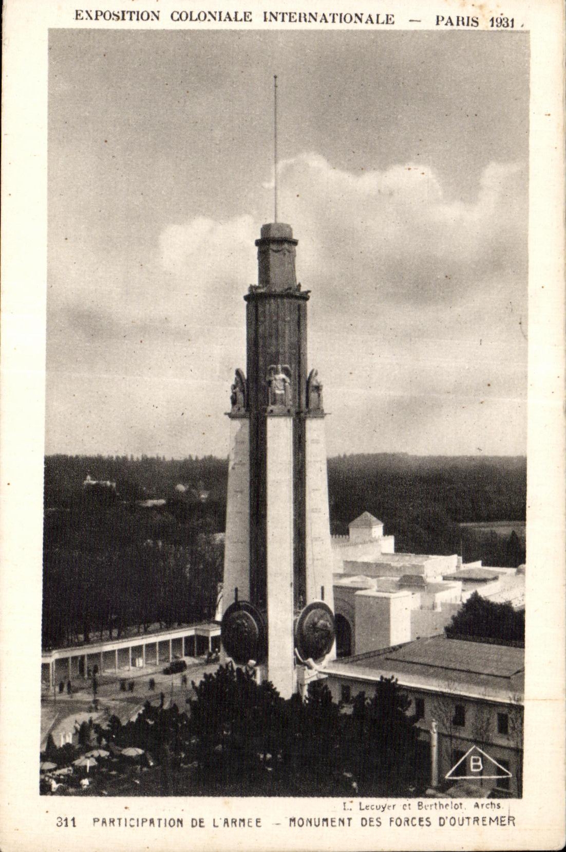 CPA Exposition Coloniale Internationale Paris 1931 Participation De L Armee Monument Des Forces D Outremer
