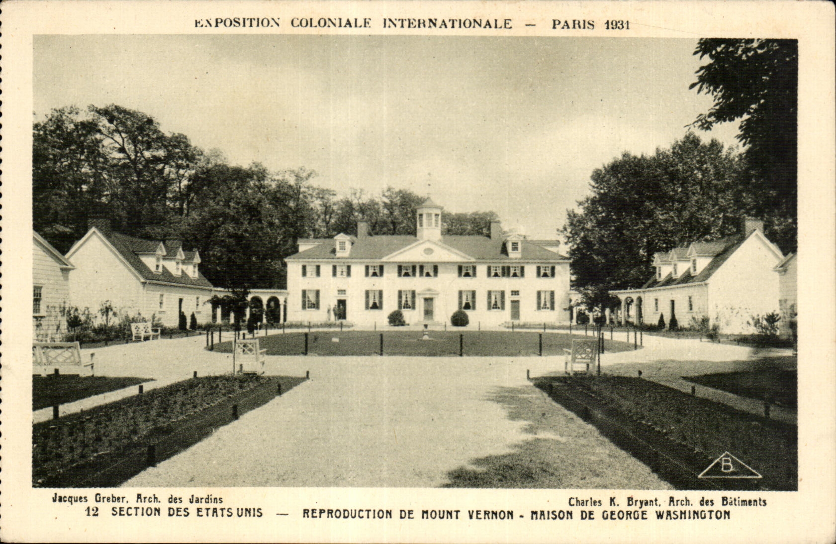 CPA Exposition Coloniale Internationale Paris 1931 Section Des Etats Unis Reproduction De Mount Vernom