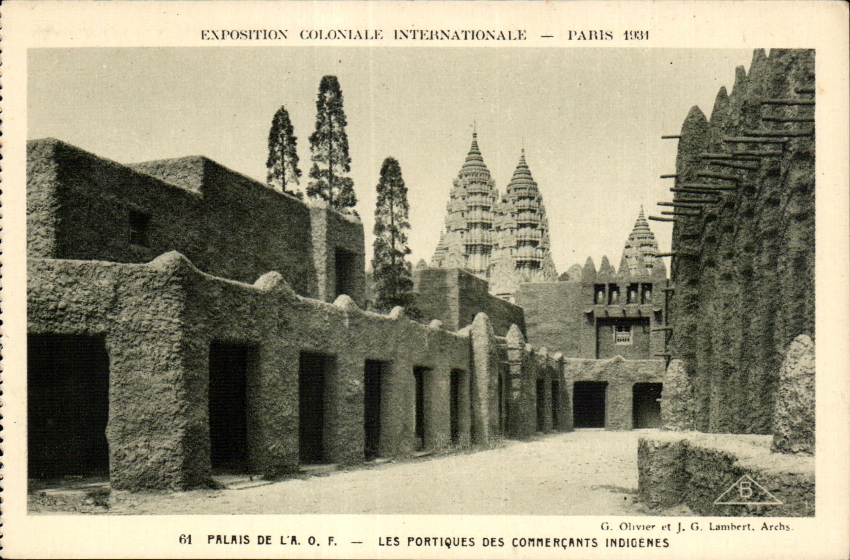 CPA Exposition Coloniale Internationale Paris 1931 Palais De La Les Portiques Des Commercants Indioenes
