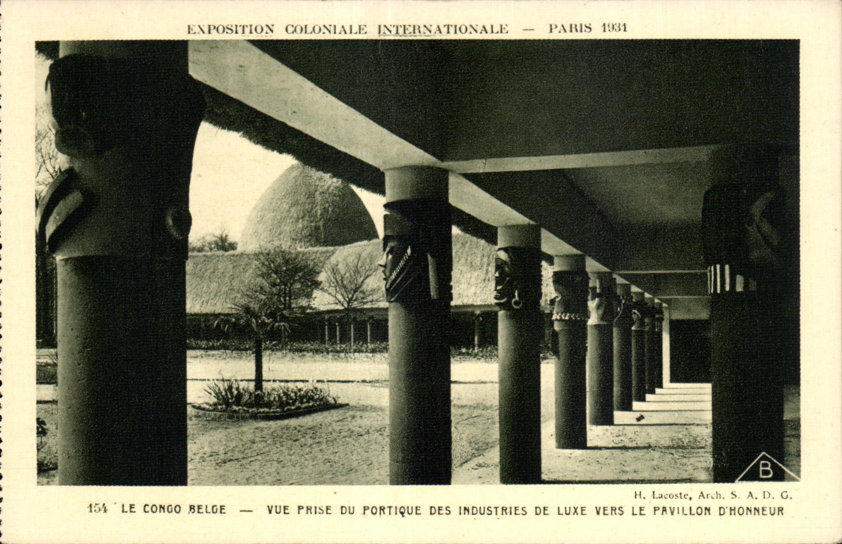 CPA Exposition Coloniale Internationale Paris 1931 Le Congo Beloe Vue Prise Du Portique Des Industries De Luxe Vers Le Pavillon