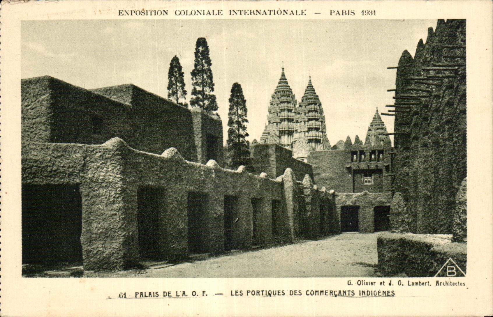 CPA Exposition coloniale internationale Paris 1931 Palais De La Les Portiques Des Commercants Indigenes