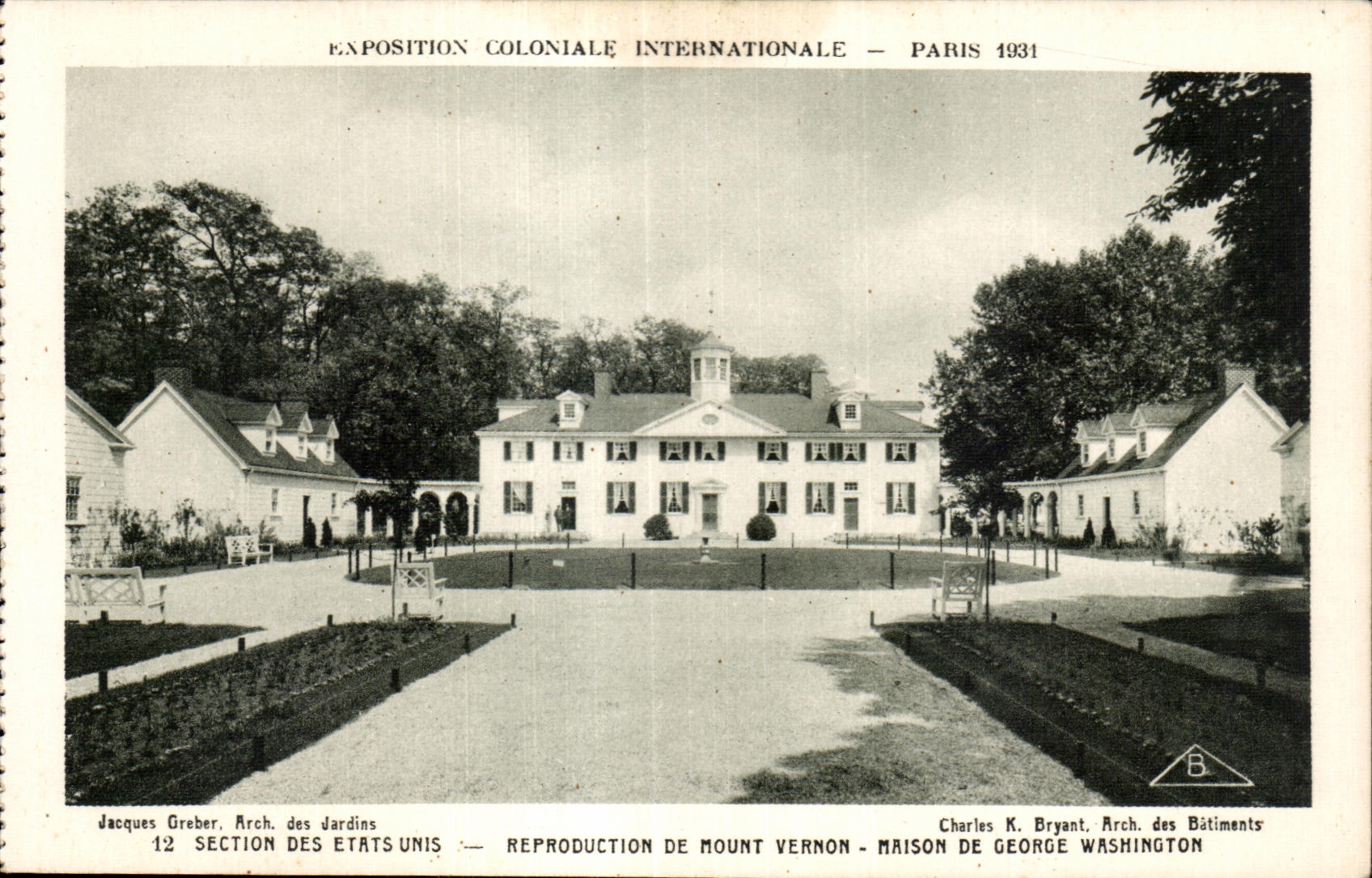 CPA Exposition coloniale internationale Paris 1931 Section Des Etats Unis Reproduction De Mount Vernon Maison De George Washington