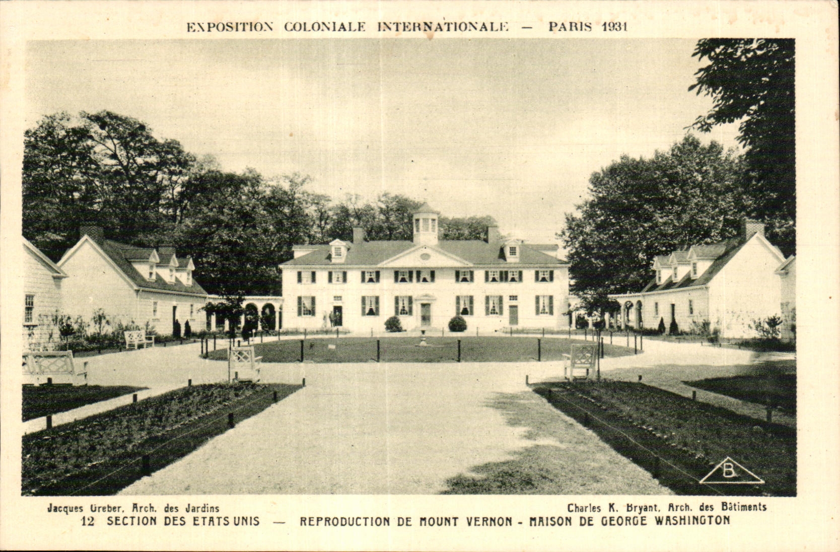 CPA Exposition coloniale internationale Paris 1931 Section Des Etats Unis Reproduction De Mount Vernon Maison De George Washington
