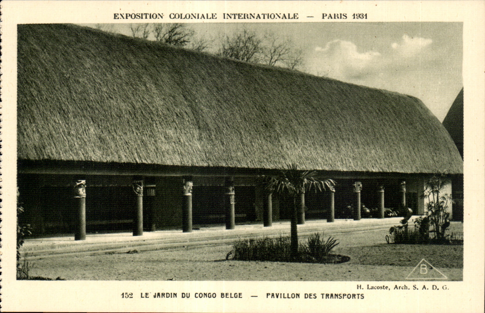 CPA Exposition coloniale internationale Paris 1931 Le Jardin Du Congo Belge Pavillon Des Transports