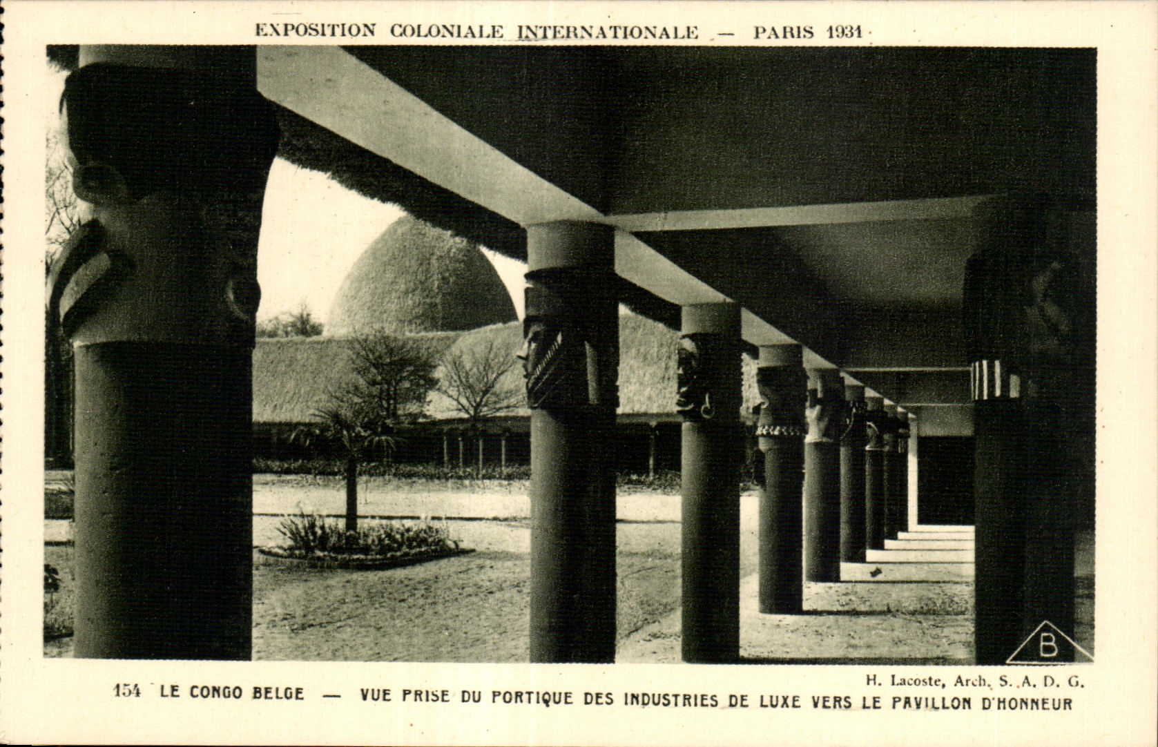 CPA Exposition coloniale internationale Paris 1931 Le Congo Belge Vue Prise Du Portique Des Industries De Lux Vers Le Pavillon D Honneur