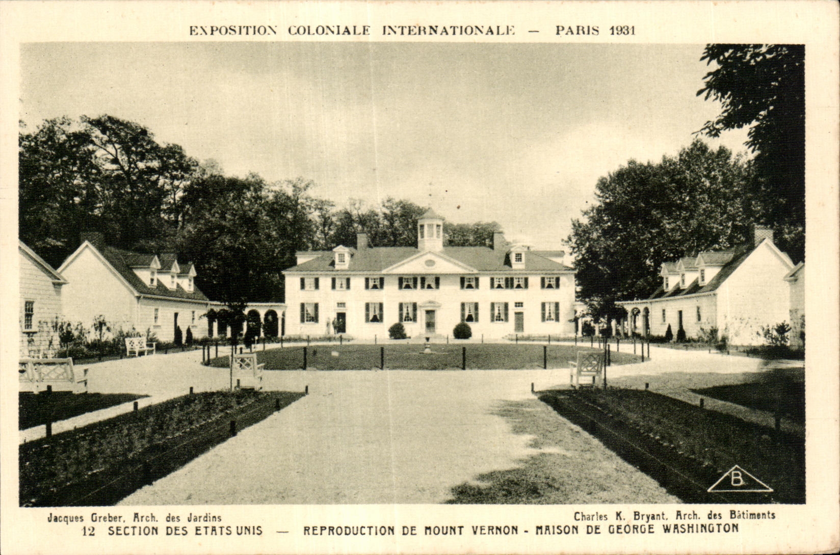 CPA Exposition coloniale internationale Paris 1931 Section Des Etatsunis Reproduction De Mount Vernon Maison De George Washington