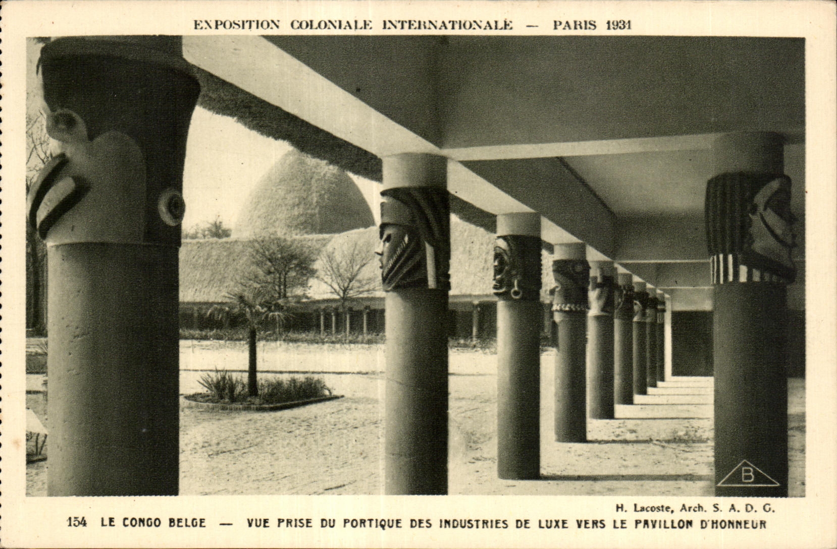 CPA Exposition coloniale internationale Paris 1931 Le Congo Belge Vue Prise Du Portique Des Industries De Luxe Vers Le Paillon D Honneur