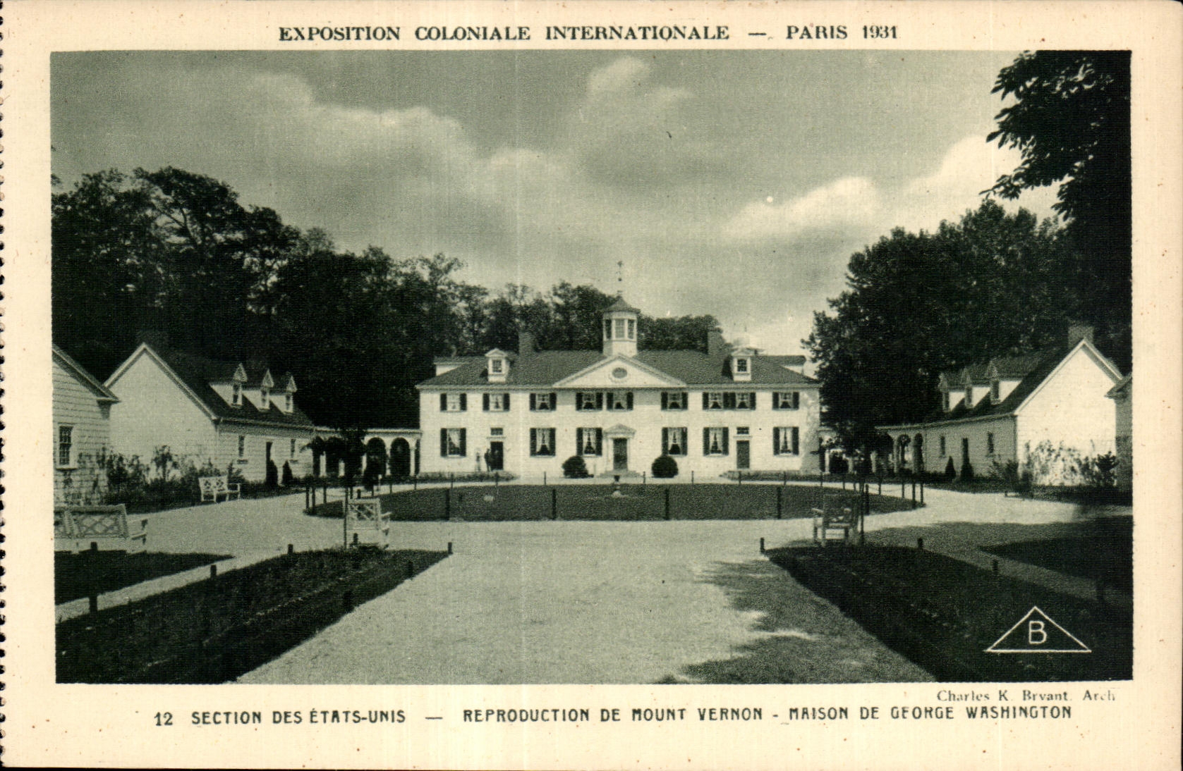 CPA Exposition coloniale internationale Paris 1931 Section Des Etats Unis Reproduction De Mount Vernon Maisom De Washingtion