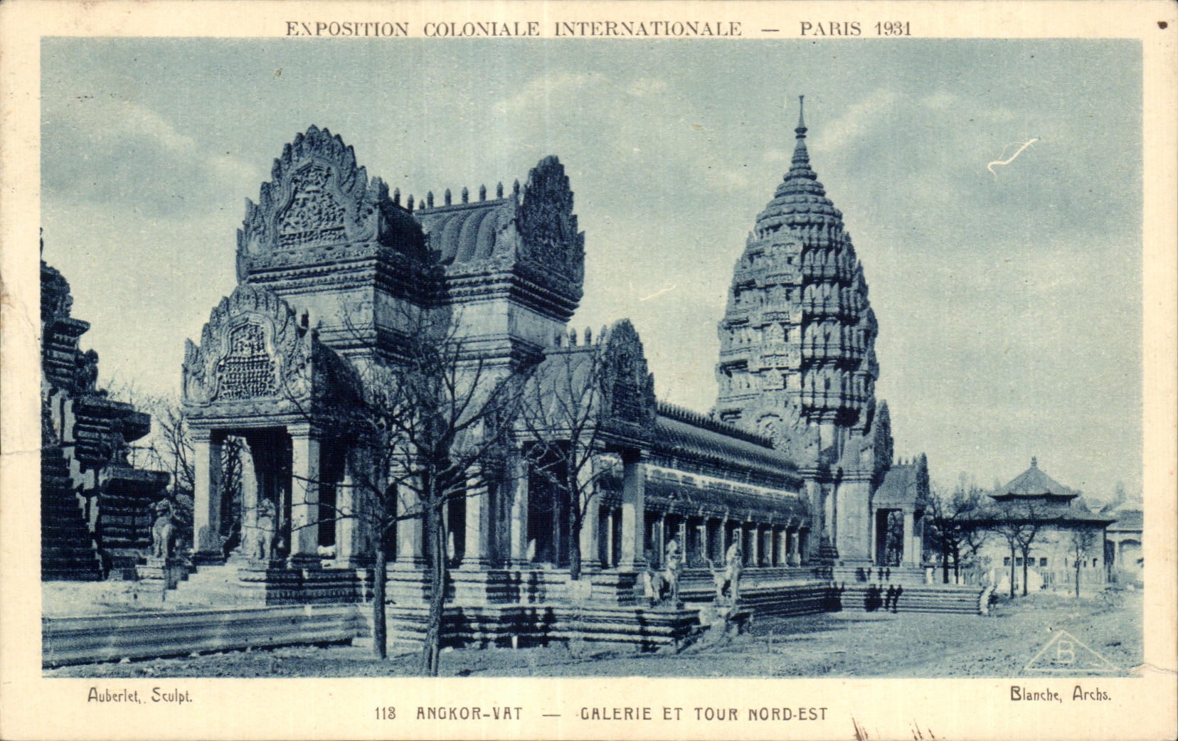 CPA Exposition Coloniale Internationale Paris 1931 Angkor Vat Galerie Et Tour Nord Est
