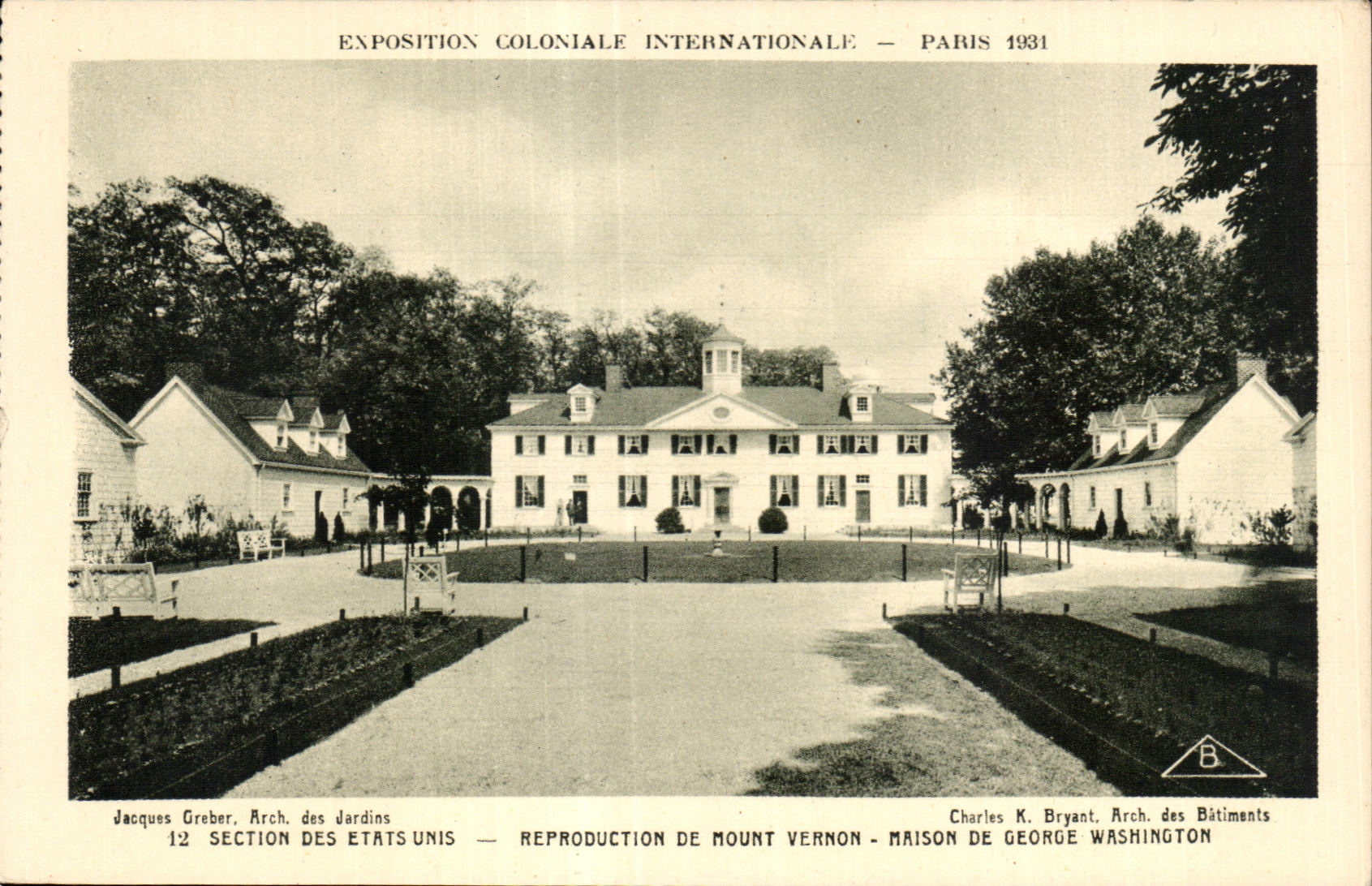 CPA Exposition Coloniale Internationale Paris 1931 Section Des Etats Unis Reproduction De Mount Vernon Maison George Washington