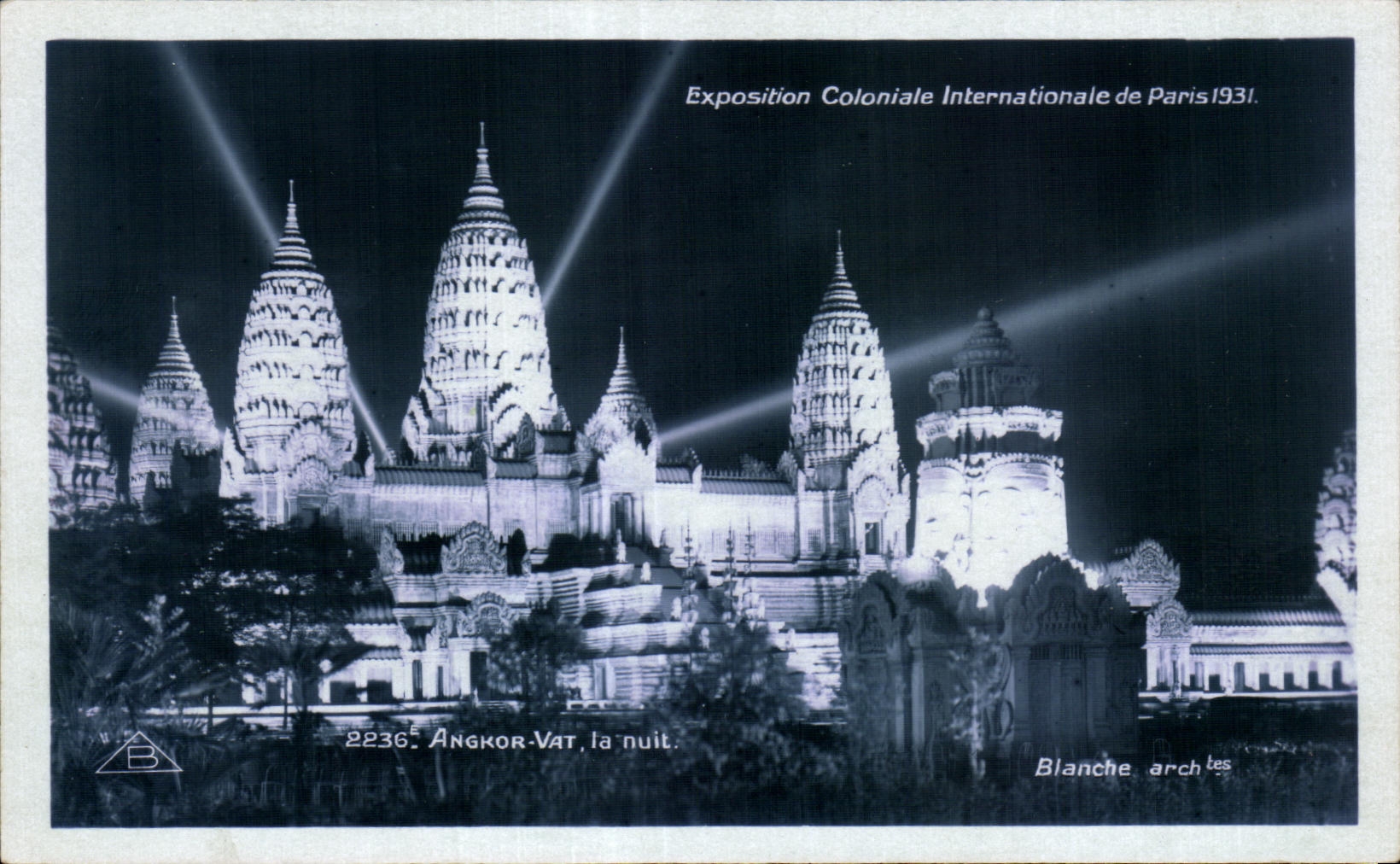 CPA Exposition Coloniale Internationale Paris 1931 Angkor Vat la nuit
