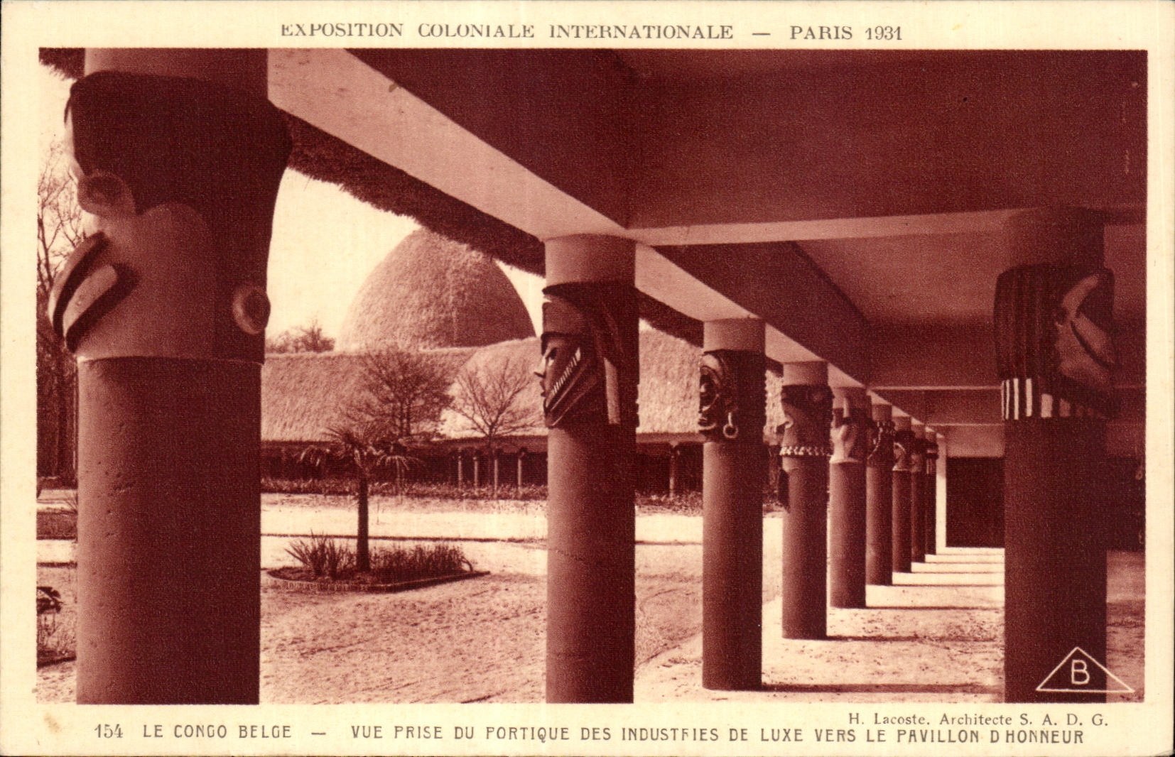 CPA Exposition Coloniale Internationale Paris 1931 Le Congo Belge Vue Prise Du Portique Des Industfies De Luxe Vers Le Pavillon D Honneur