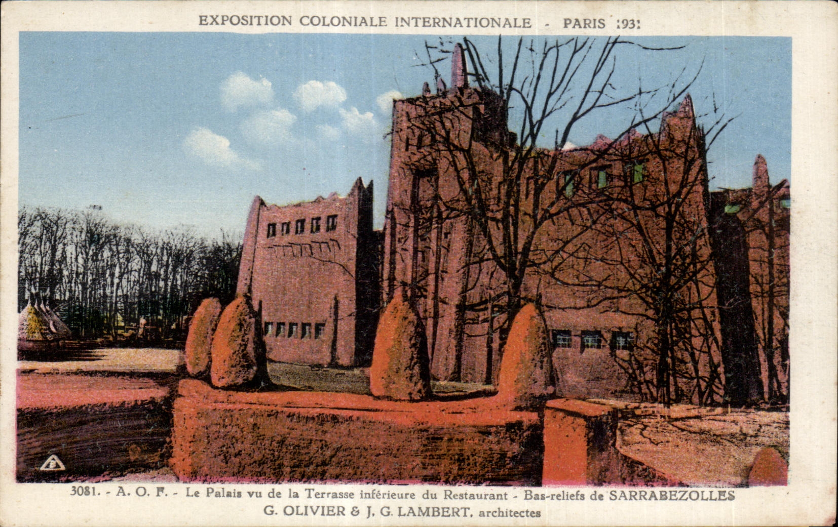 CPA - Exposition Coloniale Internationale - Paris 1931 AOF Palais de la terrasse du restaurant