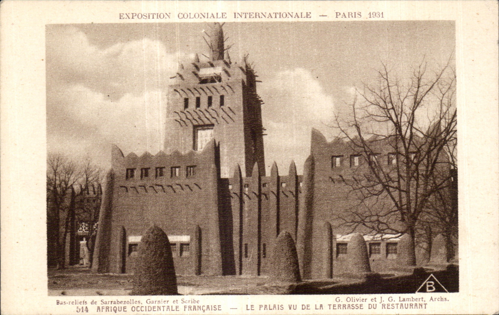 CPA EXPOSITION COLONIALE INTERNATIONALE - PARIS 1931 Palais de l afrique occidentale francaise Le palais