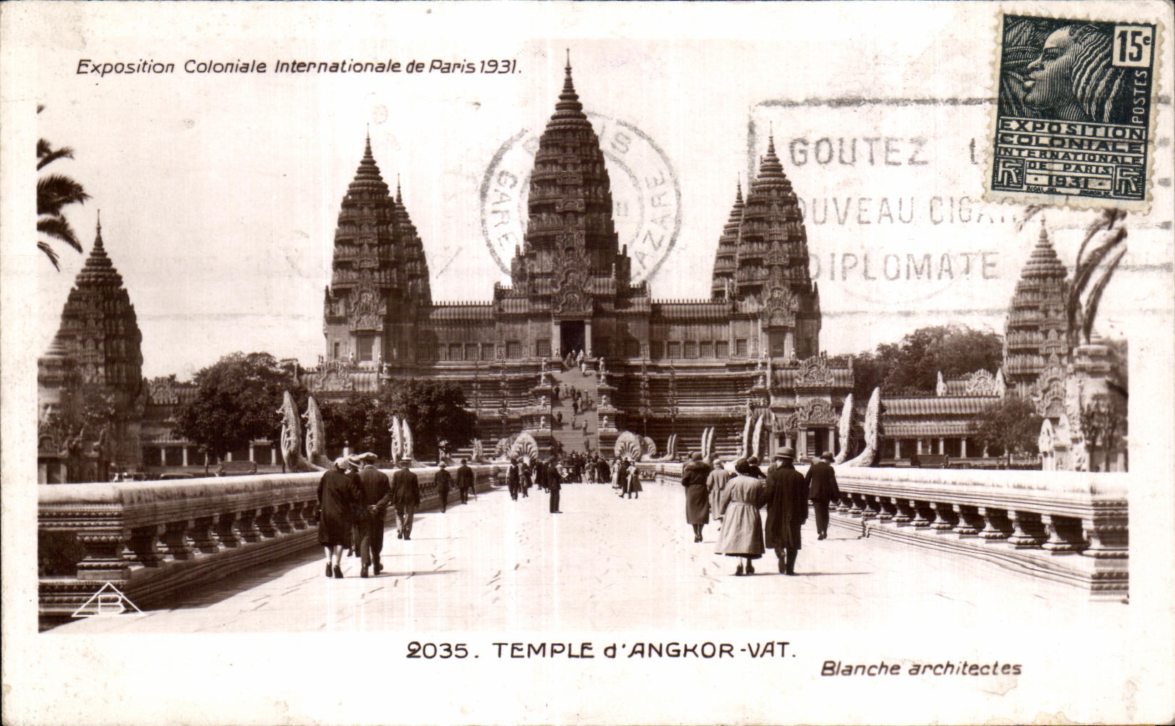 CPA Exposition Coloniale Internationale de paris temple d angroe vat 