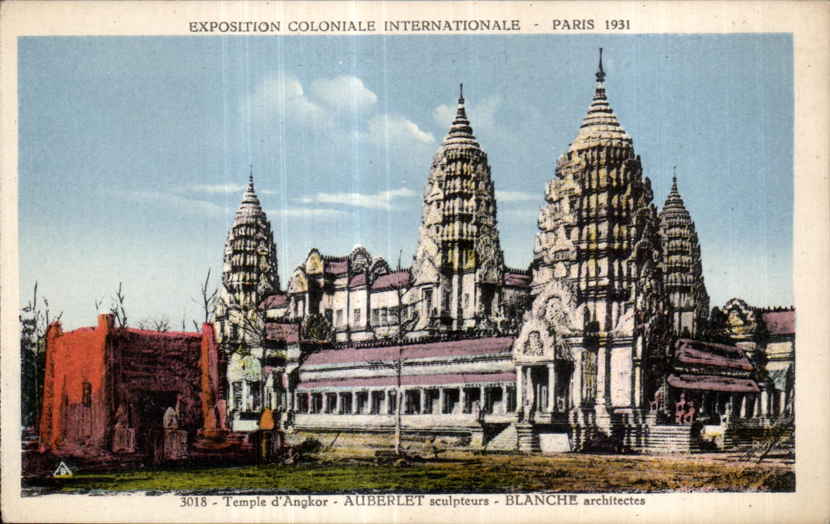 CPA Exposition Coloniale Internationale de paris temple d angkor auberlet sculpteurs blanche