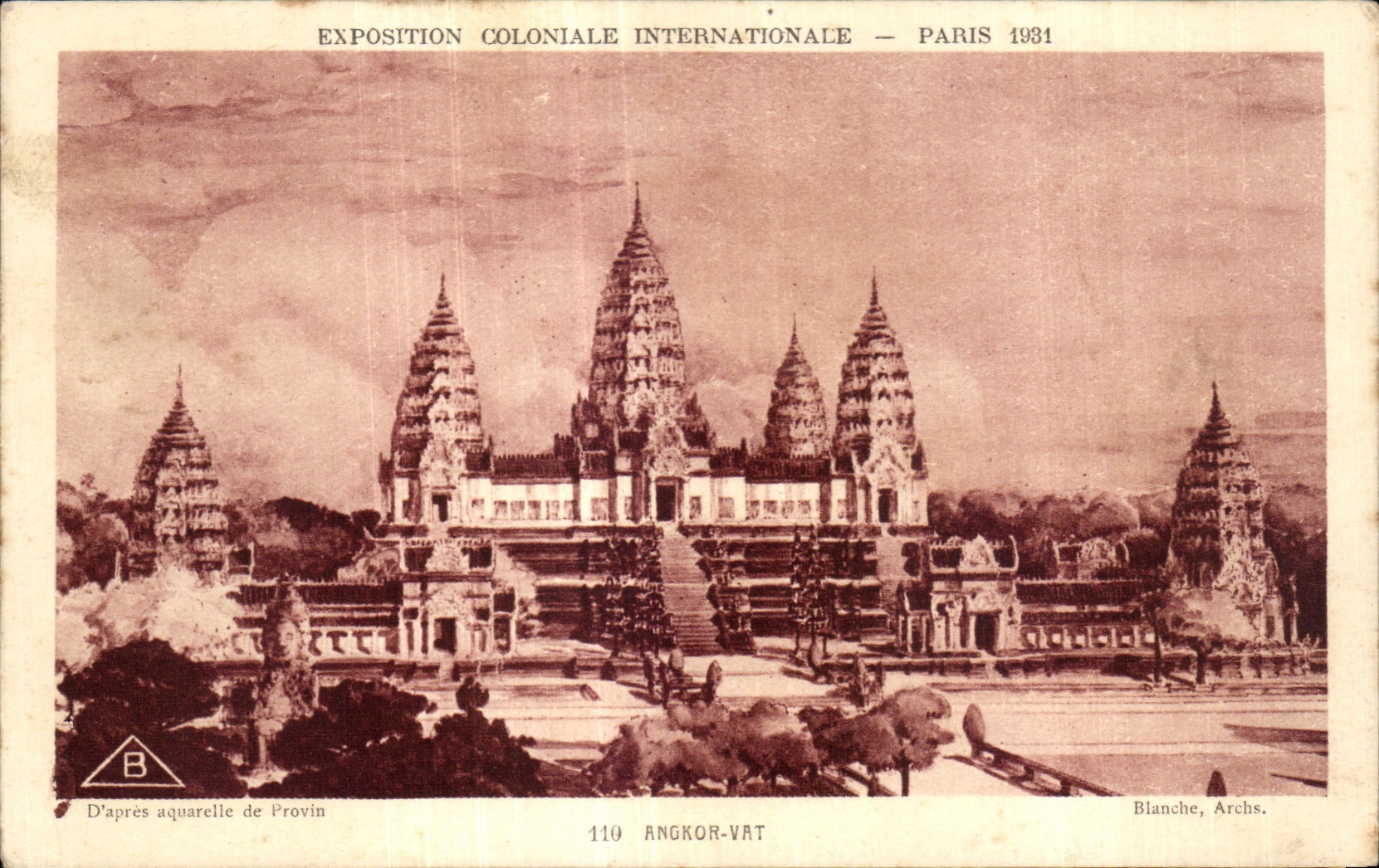 CPA Exposition Coloniale Internationale de paris angkor vat