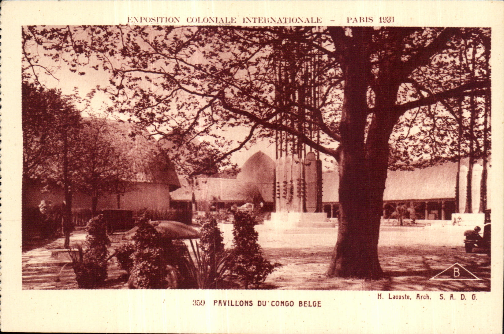 CPA Exposition Coloniale Internationale de paris pavillons du congo belge