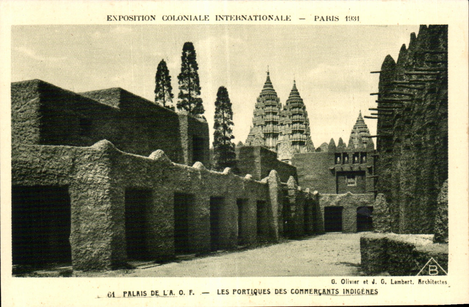 CPA - Exposition Coloniale Internationale - Paris 1931 Palais de L A O F - Les Portiques des Commercants Indigenes