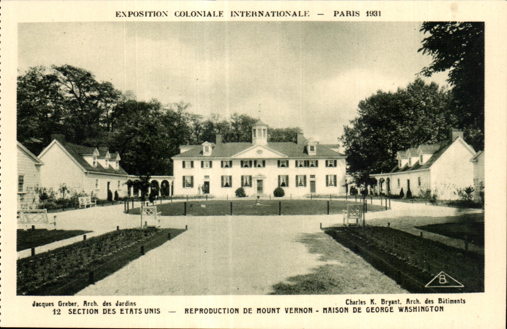 CPA -Exposition Coloniale Internationale - Paris 1931 Section des Etats Unis - Reproduction de Mount Vernon - Maison de