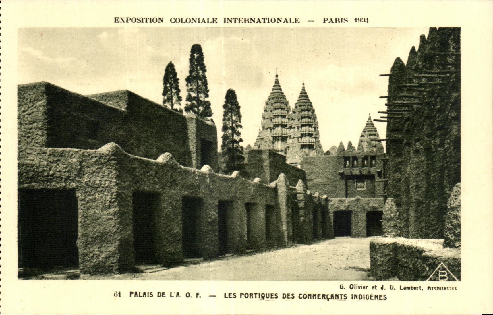 CPA - Exposition Coloniale Internationale - Paris 1931 Palais de l A O F - Les Portiques des Commercants Indigenes