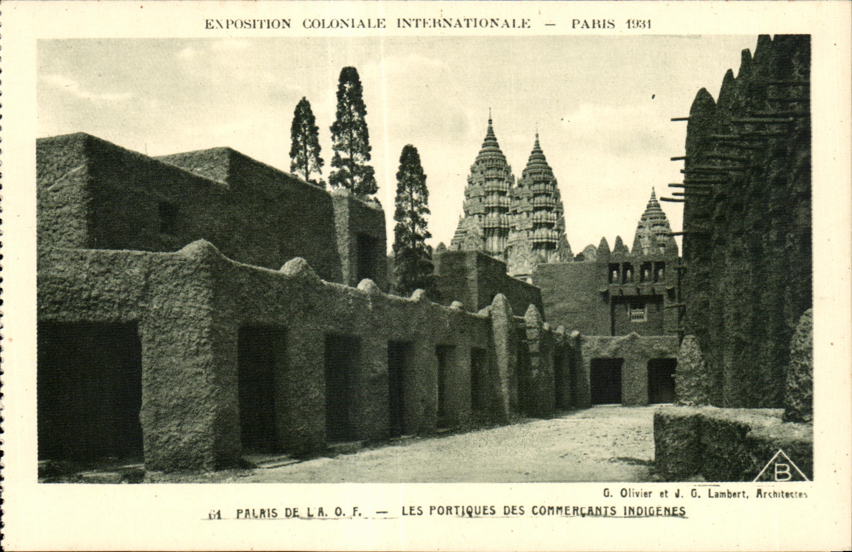 CPA - Exposition Coloniale Internationale - Paris 1931 Palis de l A O F - Les portiques des commercants Indigenes