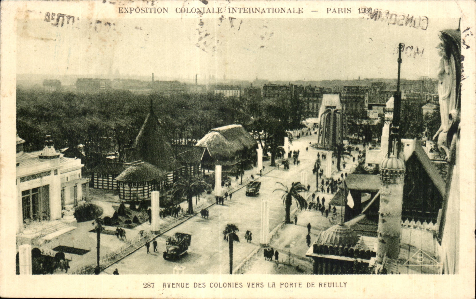 CPA -Exposition Coloniale Internationale - Paris 1931 Avenue des Colonies vers la Porte de Reuilly