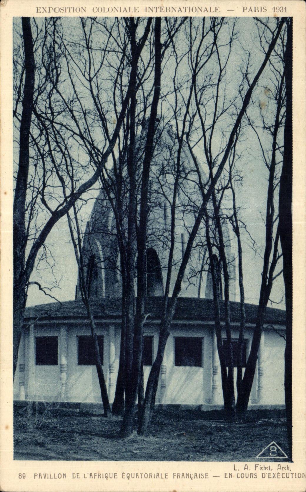 CPA - Exposition Coloniale Internationale - Paris 1931 Pavillon de l Afrique Equatoriale Francaise - en Cours d Executio