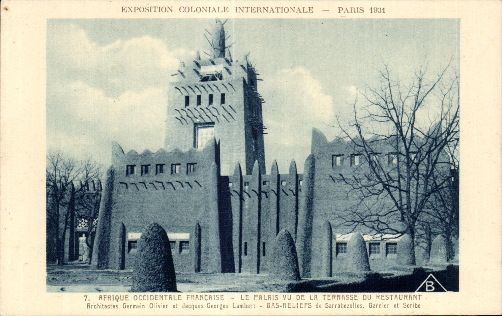 CPA - Exposition Coloniale Internationale - Paris 1931 Afrique Occidentale Francaise - Le Palais vu de la Terrasse du Re