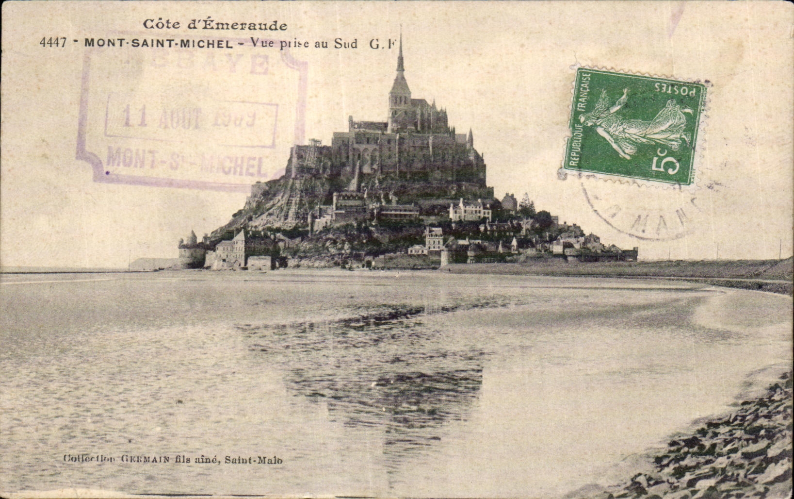 CPA Mont saint michel Vue prise au sud
