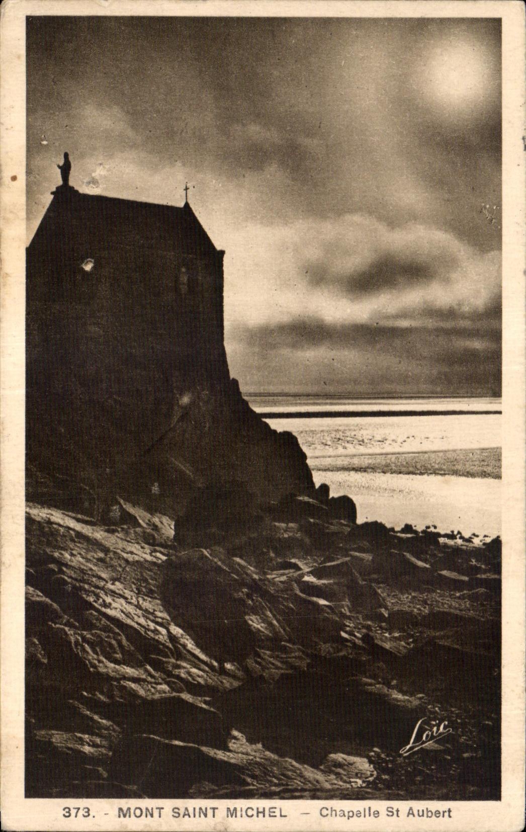 CPA Mont saint michel Chapelle st aubert