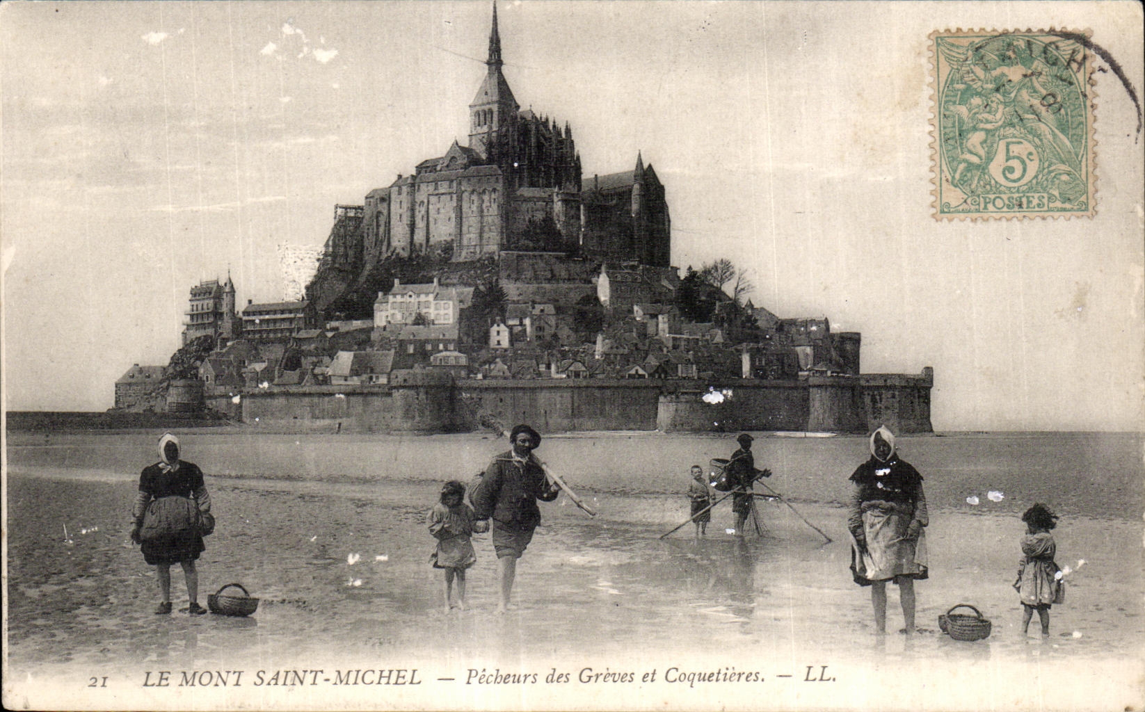 CPA Le mont saint michel Le mont saint michel Pecheurs des greves et coquetiers