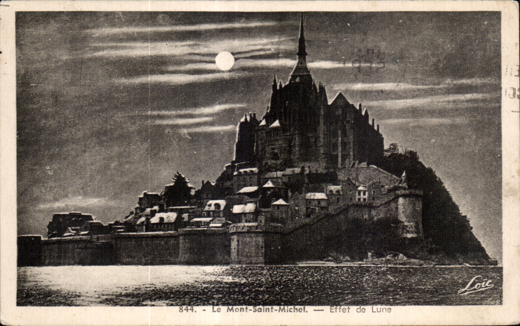 CPA Le mont saint michel Effet de lune 