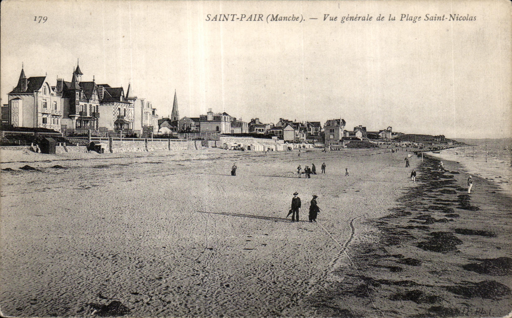 CPA Saint pair Manche Vue generale de la plage saint nicolas