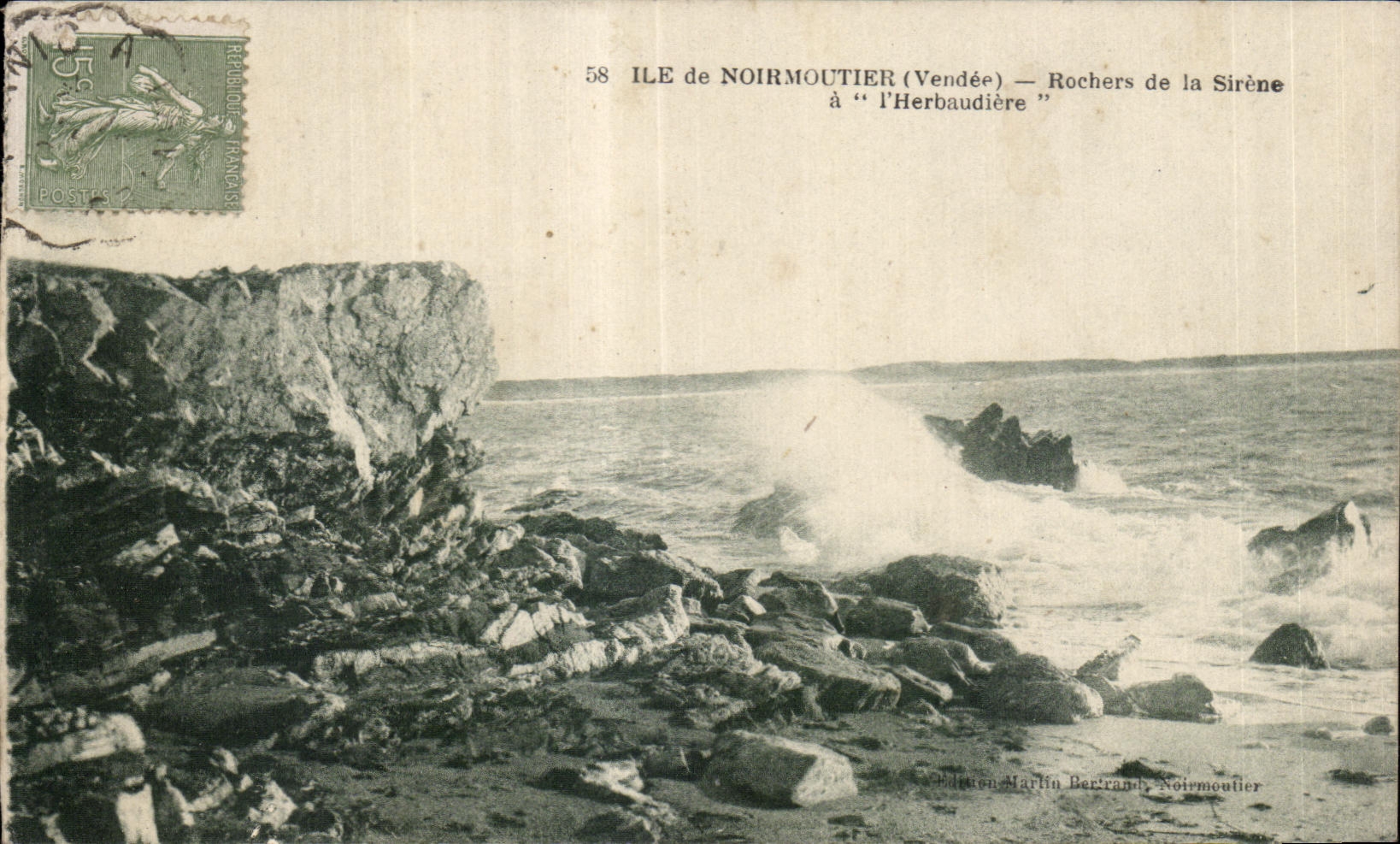 CPA Noirmoutier Rochers de la sirene a i Herbaudiere
