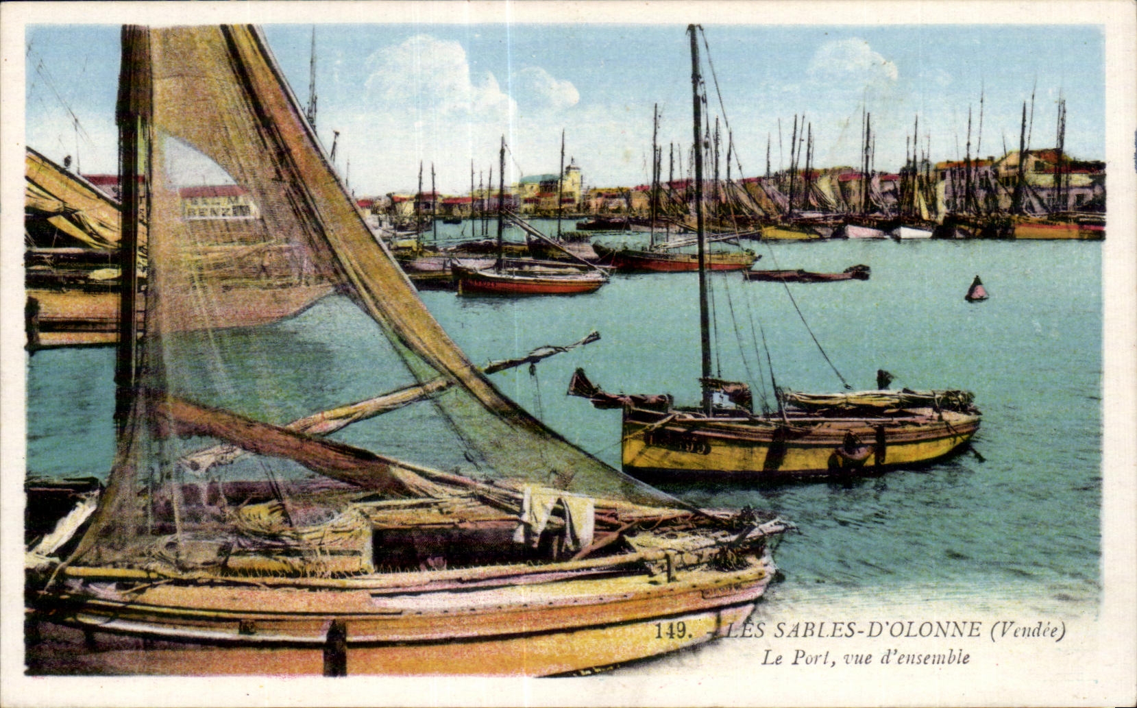 CPA enarena el olonne la unidad vista portuaria de los barcos