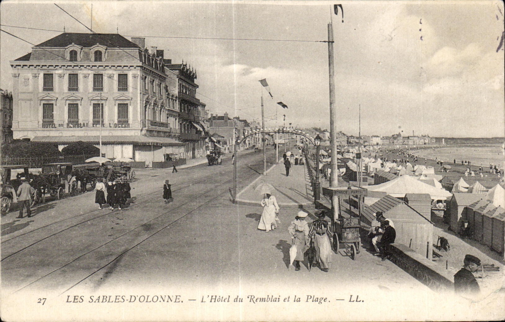 CPA enarena el hotel del olonne del terraplen y de la playa